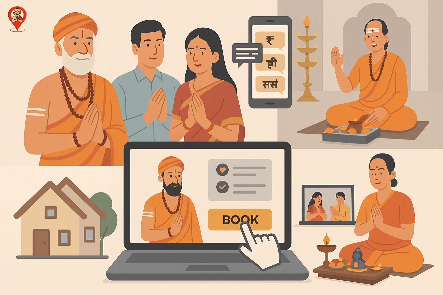 Benefits of Booking Pandits Online from Pandit Near Me in Bangalore Pandit Near Me in Bangalore